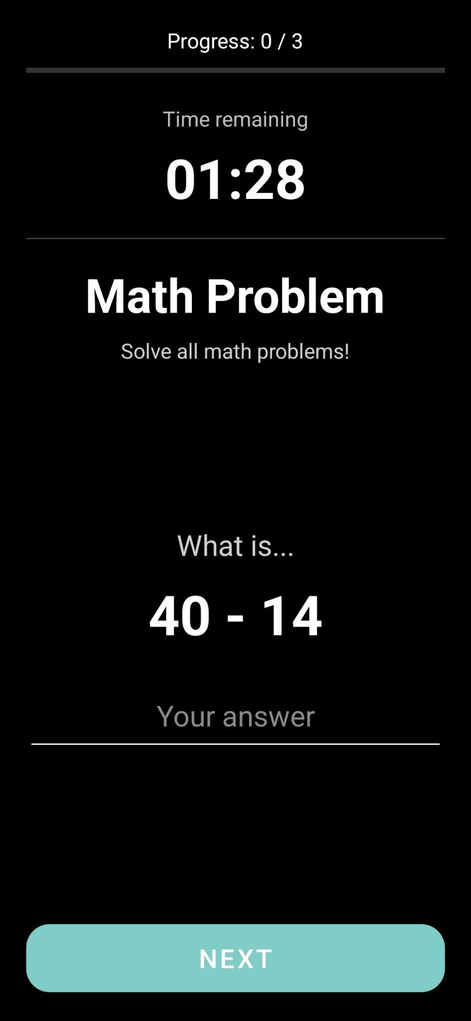 Mathe-Mission der Wake Me App
